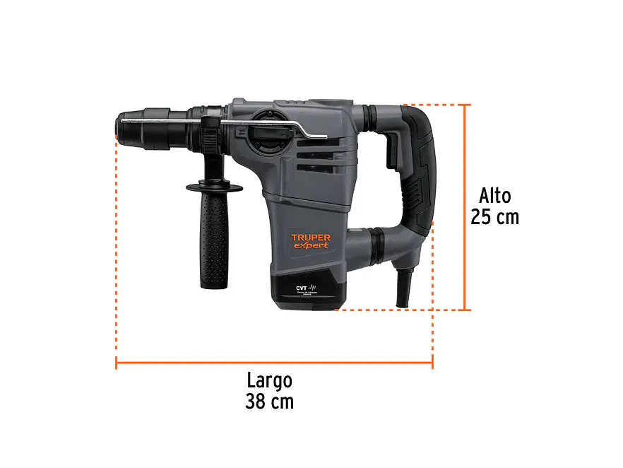 Demoledor Rotomartillo SDS Plus 4 Joules, 1000 W, con Velocidad Variable y Accesorios Incluidos Truper Expert RPLUS-4NX 101220 - Foto 3 | aztools.co