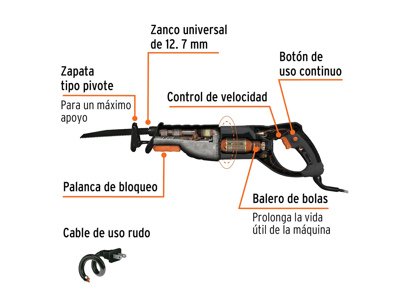 Sierra sable industrial Truper 17269 , 900 W