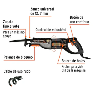 Sierra sable industrial Truper 17269 , 900 W