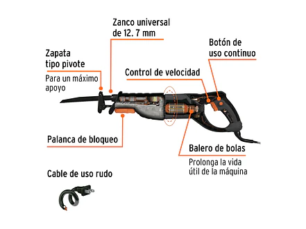 Sierra sable industrial Truper 17269 , 900 W