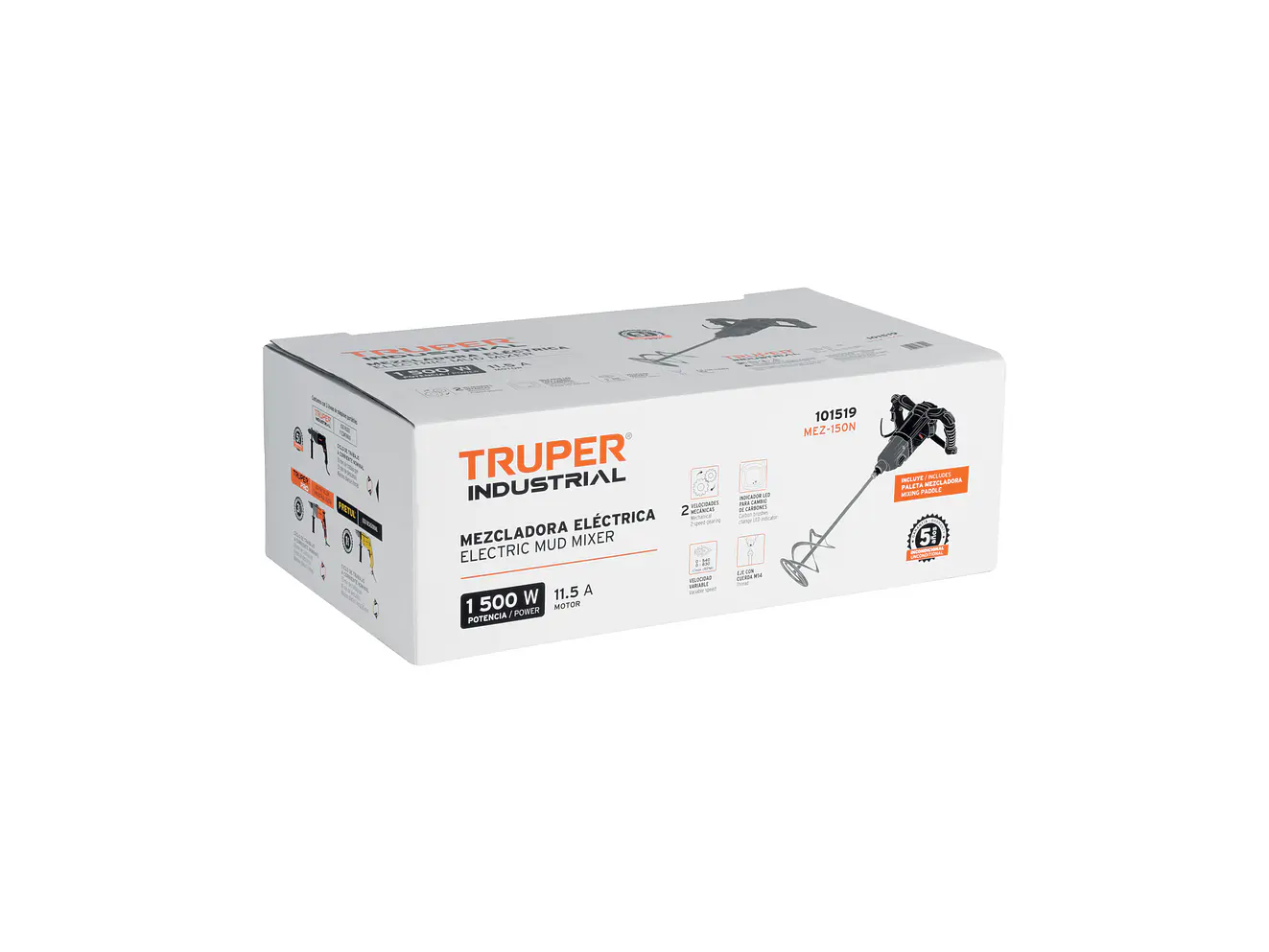 Mezcladora eléctrica Truper 101519 de 1,500 W
