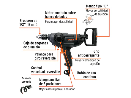 Taladro truper tipo espada industrial 16714 1/2', 1150 W