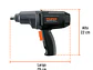 Llave impacto Industrial Electrica Truper 11682: 900W, torque 162 lb/ft, 1/2