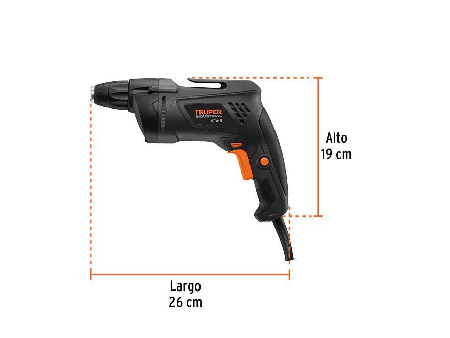 Destornillador para drywall, industrial, 540 W TRUPER 16024 - Foto 3 | aztools.co