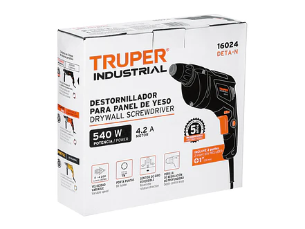 Destornillador para drywall, industrial, 540 W TRUPER 16024 - Foto 4 | aztools.co