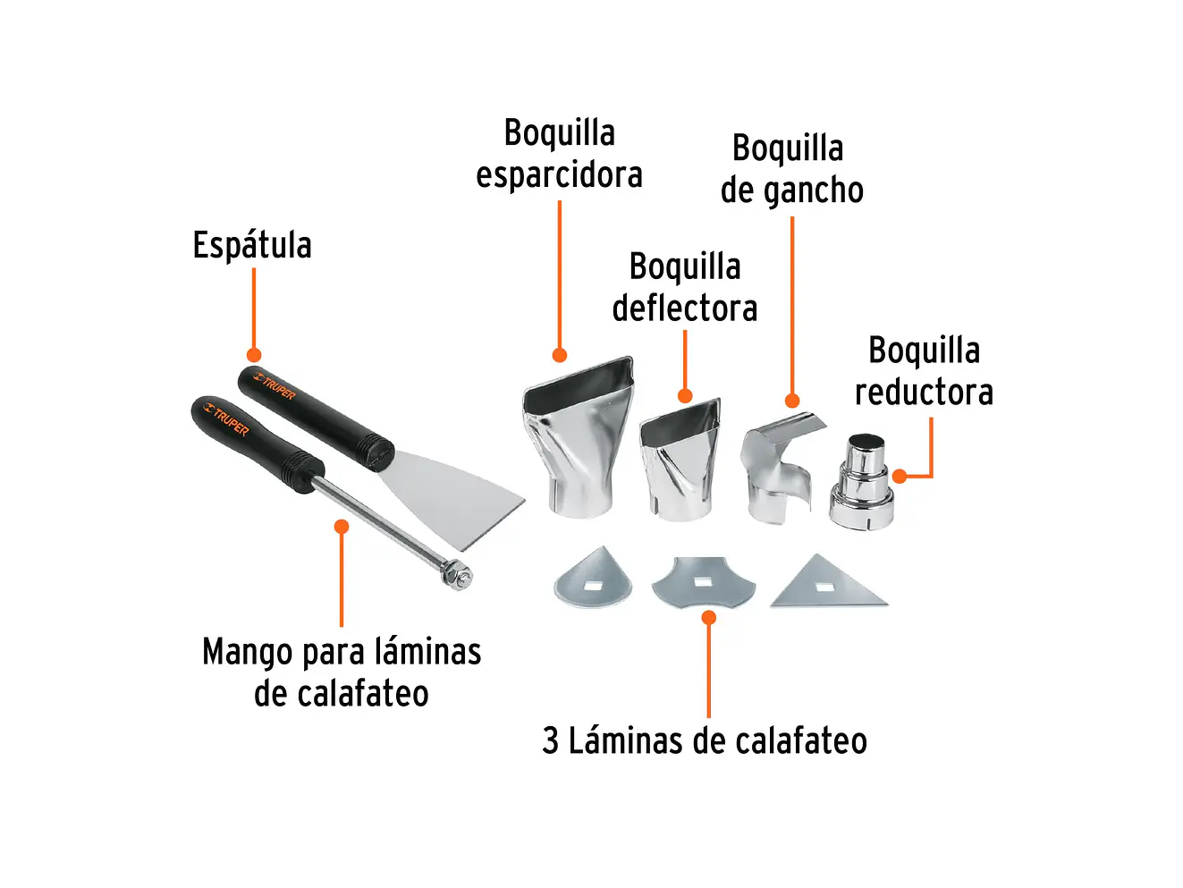 Pistola de calor profesional, 1800 w TRUPER 16432 - Foto 3 | aztools.co