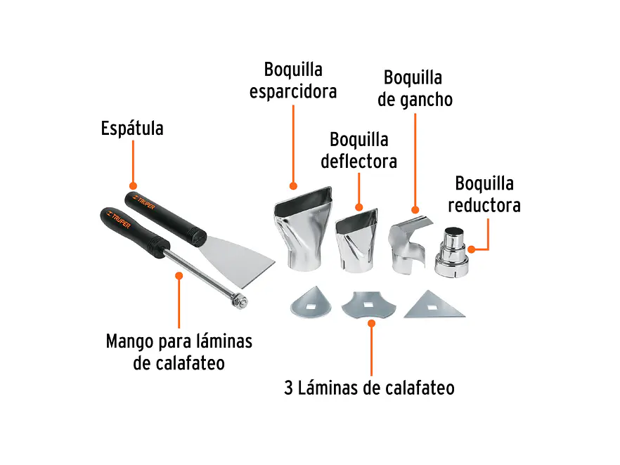 Pistola de calor profesional, 1800 w TRUPER 16432 - Foto 3 | aztools.co