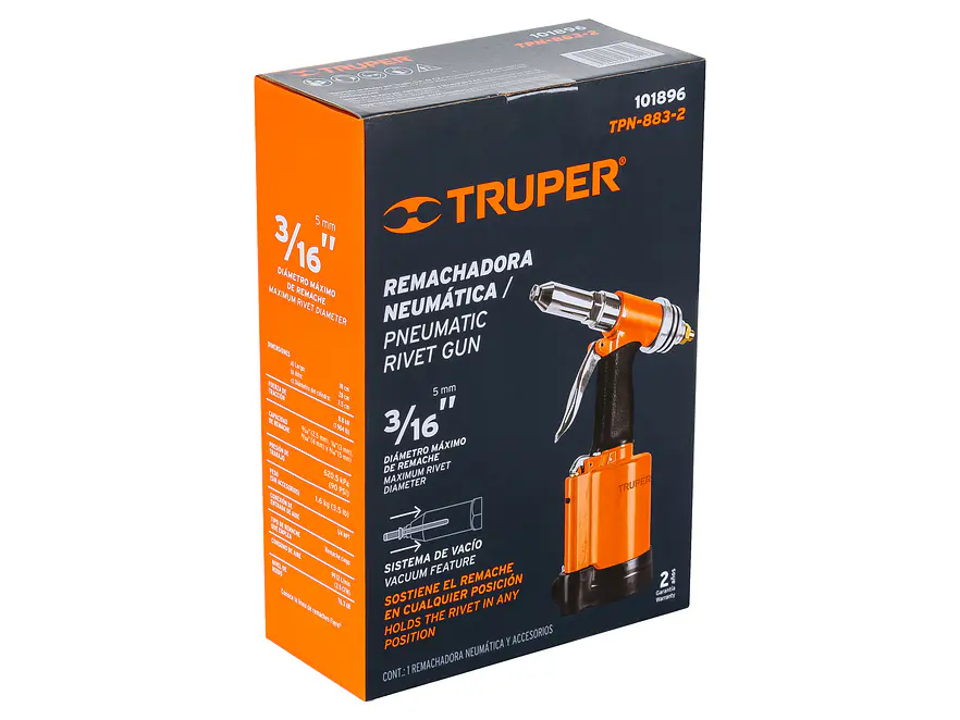 Remachadora neumática Truper 101896 3/16