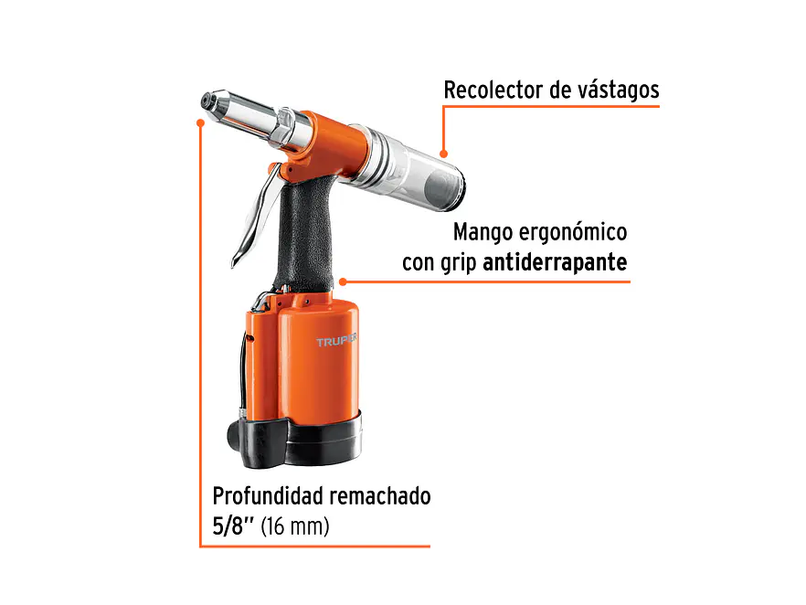 Remachadora neumática Truper 101896 3/16