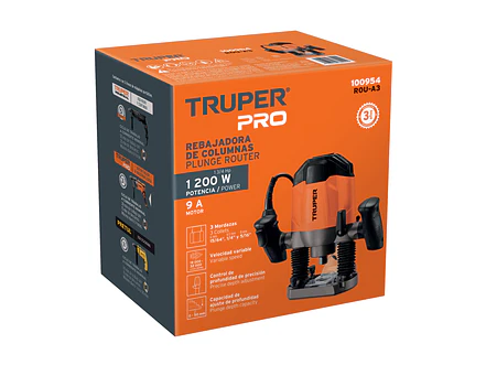Router profesional Truper 100954, 1-3/4 HP