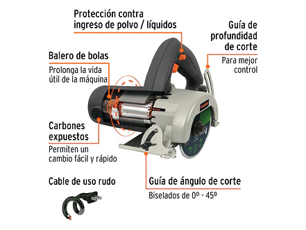 Corta de baldosas eléctrico 4 1/2