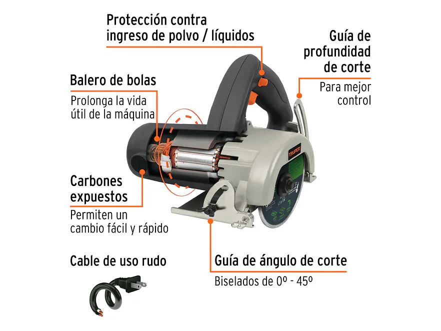 Corta de baldosas eléctrico 4 1/2