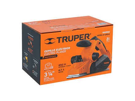 Cepillo eléctrico Truper 100502  3-1/4', profesional, 850 W  - Foto 5 | aztools.co