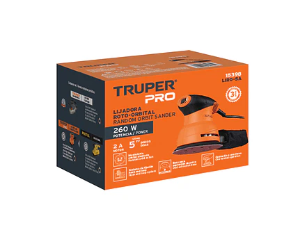 Lijadora roto orbital, 5', profesional, 260 W