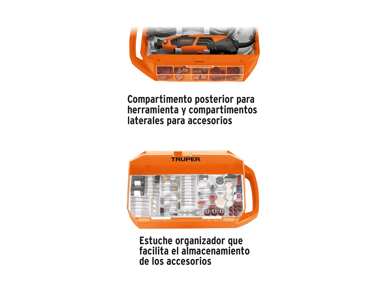 Mototool 150 W con 201 Accesorios Truper, MOTO-A2K 101669 - Potente y Versátil, Ideal para Diversas Aplicaciones