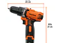 Taladro inalámbrico Truper 18653 compacto batería ion litio 12 V, 3/8