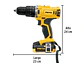 Rotomartillo inalámbrico Pretul 26117  1/2',batería ion litio 20V,Pretul