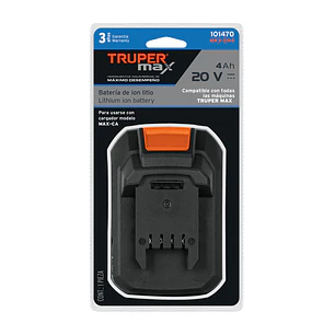 Batería ion litio Truper MAX 20V, 4Ah
