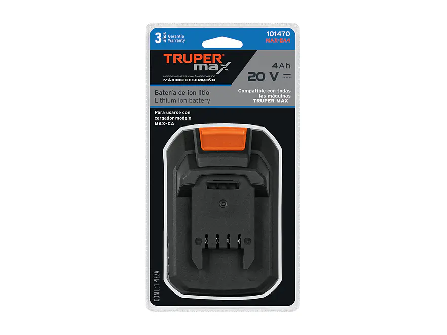 Batería ion litio Truper MAX 20V, 4Ah