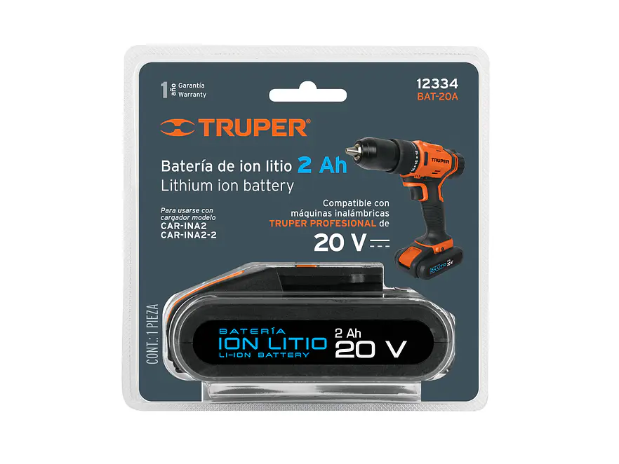 Batería ion Litio, 18 V para TALI-18A2 y ROTI-18A2 PRETUL 12334 - Foto 2 | aztools.co