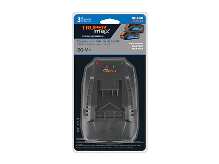 Cargador de baterías ion litio Truper MAX de 20 V - Foto 2 | aztools.co