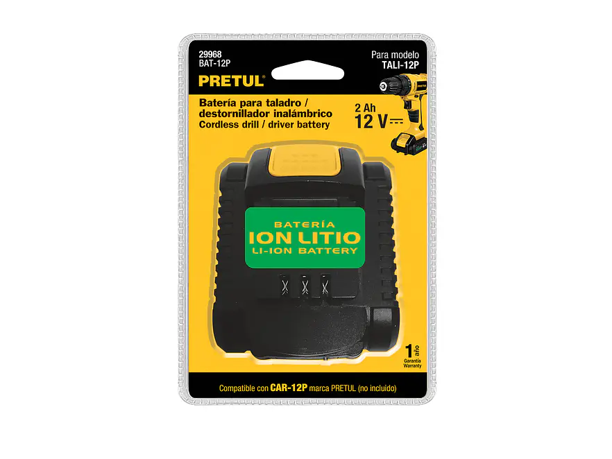 Bateria ion litio Pretul 29968, 12 V para taladro TALI-12P,  - Foto 3 | aztools.co