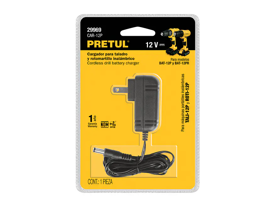 Cargador de baterías, ion litio, 12 V para taladro TALI-12P PRETUL 29969 - Foto 2 | aztools.co