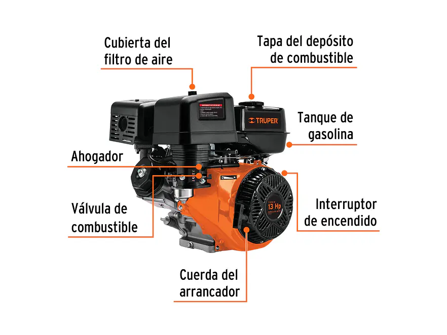 Motor a gasolina Truper 101329, 13 HP  - Foto 2 | aztools.co