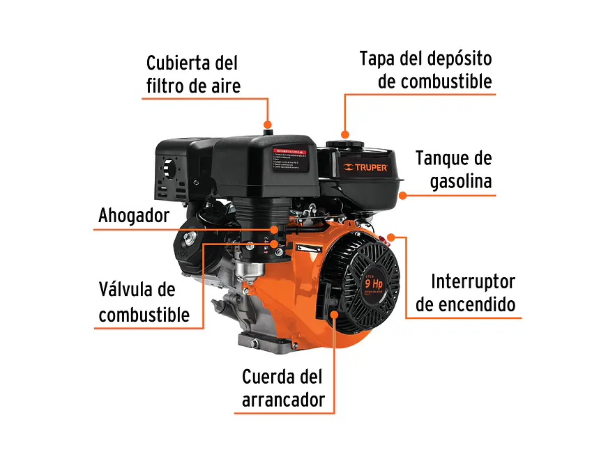 Motor a gasolina Truper 101328, 9 HP  - Foto 2 | aztools.co