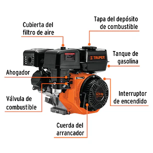 Motor a gasolina Truper 101327, 6.5 HP 