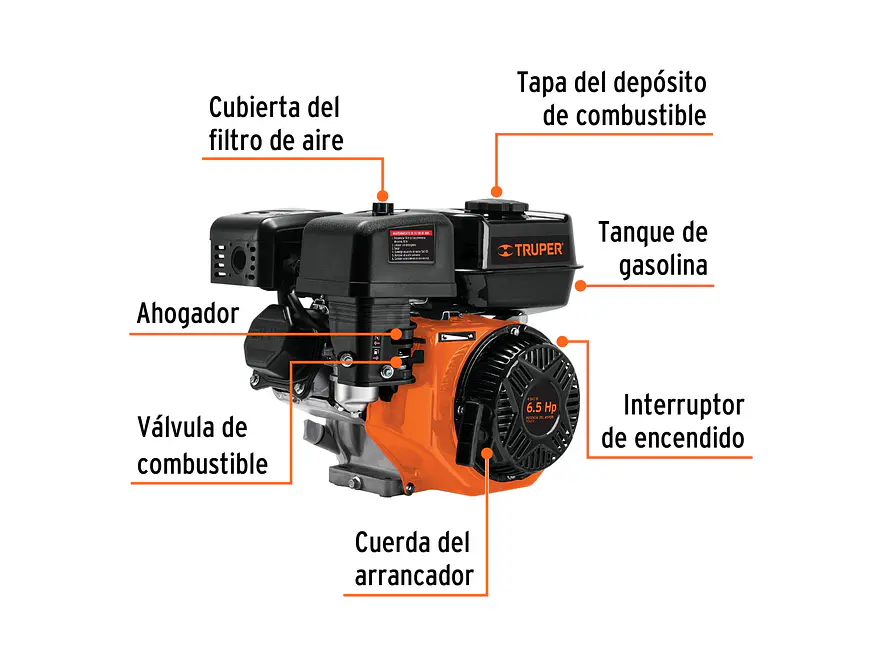 Motor a gasolina Truper 101327, 6.5 HP  - Foto 2 | aztools.co