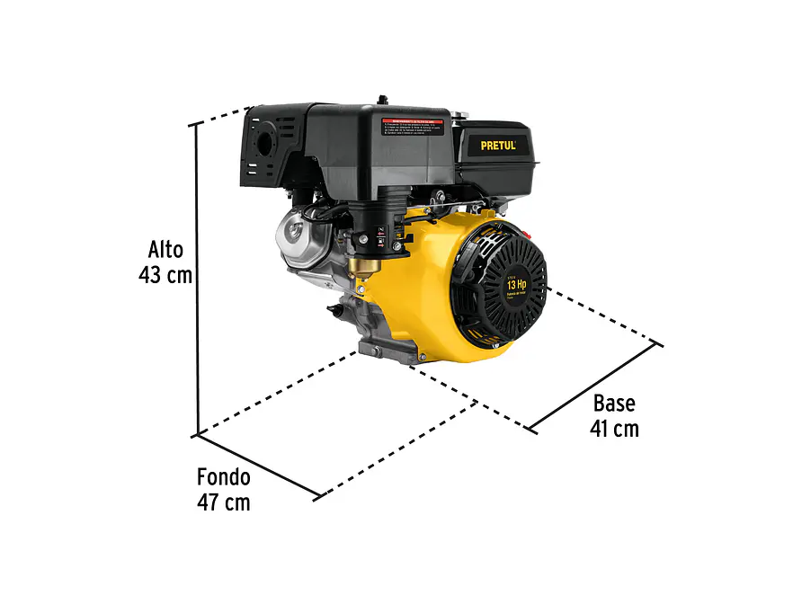 Motor a gasolina Pretul 28115, 13 HP con sensor de aceite  - Foto 3 | aztools.co