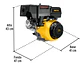 Motor a gasolina Pretul 28115, 13 HP con sensor de aceite  - Miniatura 3 | aztools.co