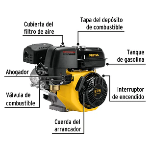 Motor a gasolina Pretul 28114, 6.5 HP con sensor de aceite