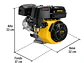 Motor a gasolina Pretul 28114, 6.5 HP con sensor de aceite - Miniatura 3 | aztools.co