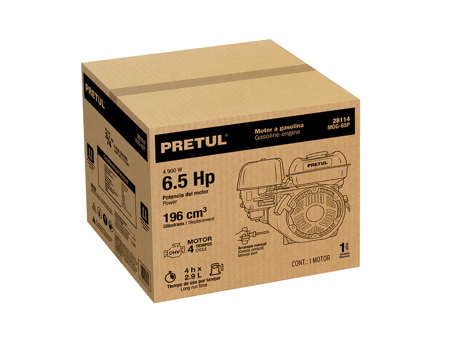 Motor a gasolina Pretul 28114, 6.5 HP con sensor de aceite - Foto 5 | aztools.co