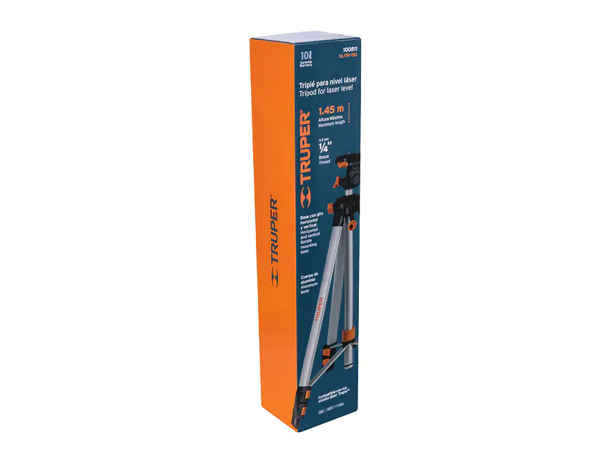 Tripié extensible de aluminio para nivel láser Truper 100811, 50-150 cm