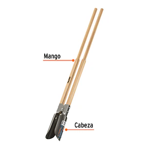 Paladraga Atlas, mangos de madera redondos, 45