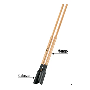 Cavador mango madera 44', Pretul