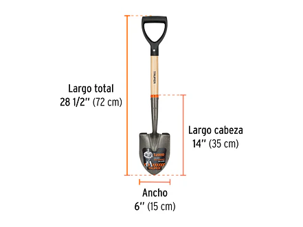 Pala jardinera redonda, puño 'd' TRUPER 17193 - Foto 3 | aztools.co