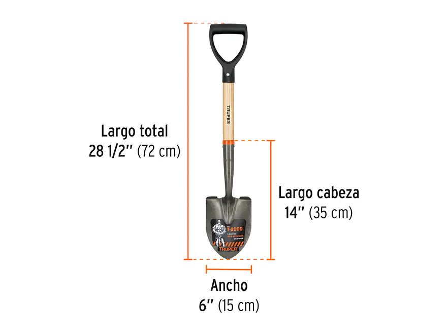 Pala jardinera redonda, puño 'd' TRUPER 17193 - Foto 3 | aztools.co