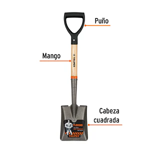 Pala jardinera cuadrada, puño 'd' TRUPER 17194