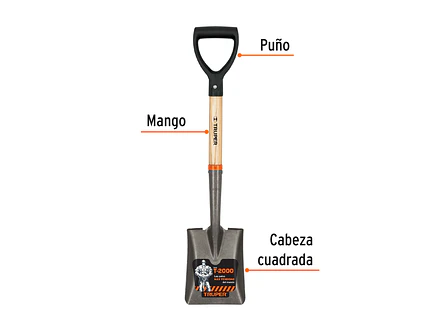 Pala jardinera cuadrada, puño 'd' TRUPER 17194 - Foto 2 | aztools.co
