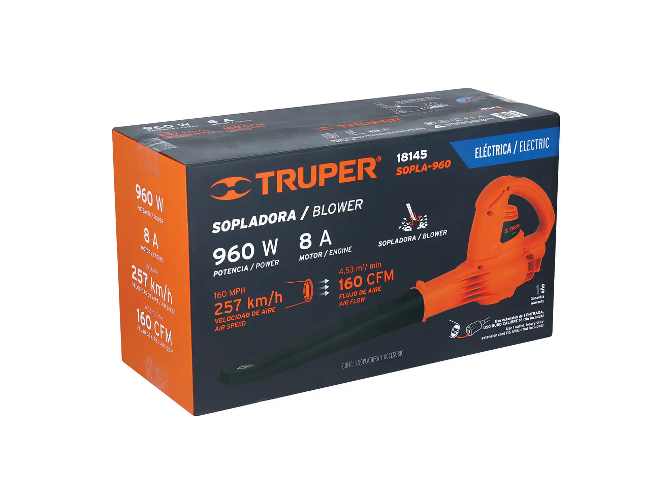 Sopladora Eléctrica 960W Truper 18145 - Foto 4 | aztools.co