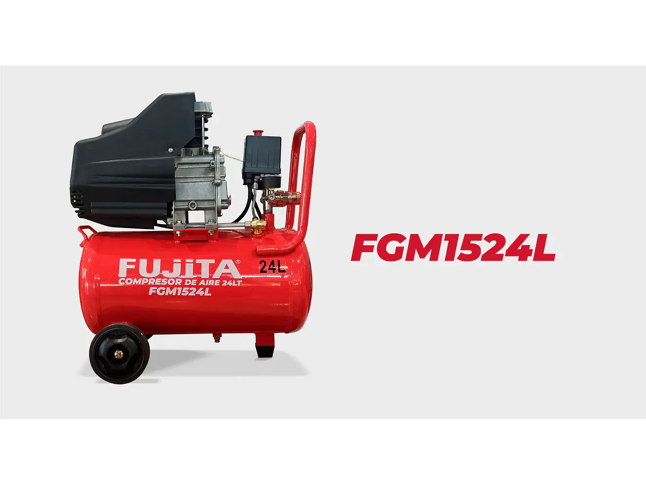 Compresor de Aire 2HP 24L Fujita FGM1524L – Compacto y Potente - Foto 3 | aztools.co