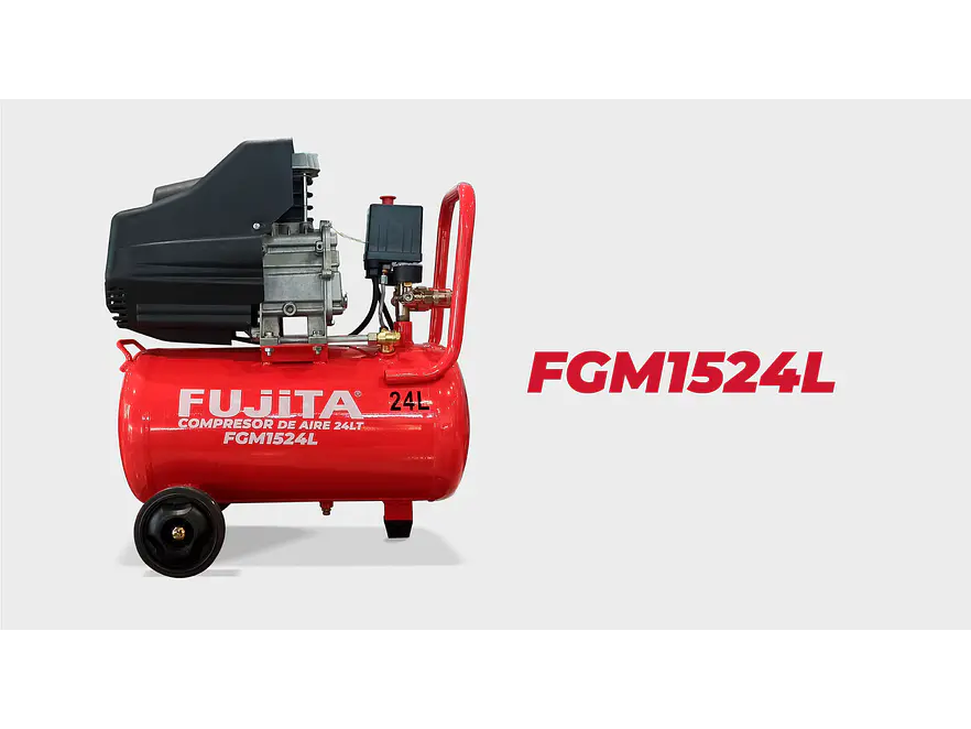 Compresor de Aire 2HP 24L Fujita FGM1524L – Compacto y Potente - Foto 3 | aztools.co