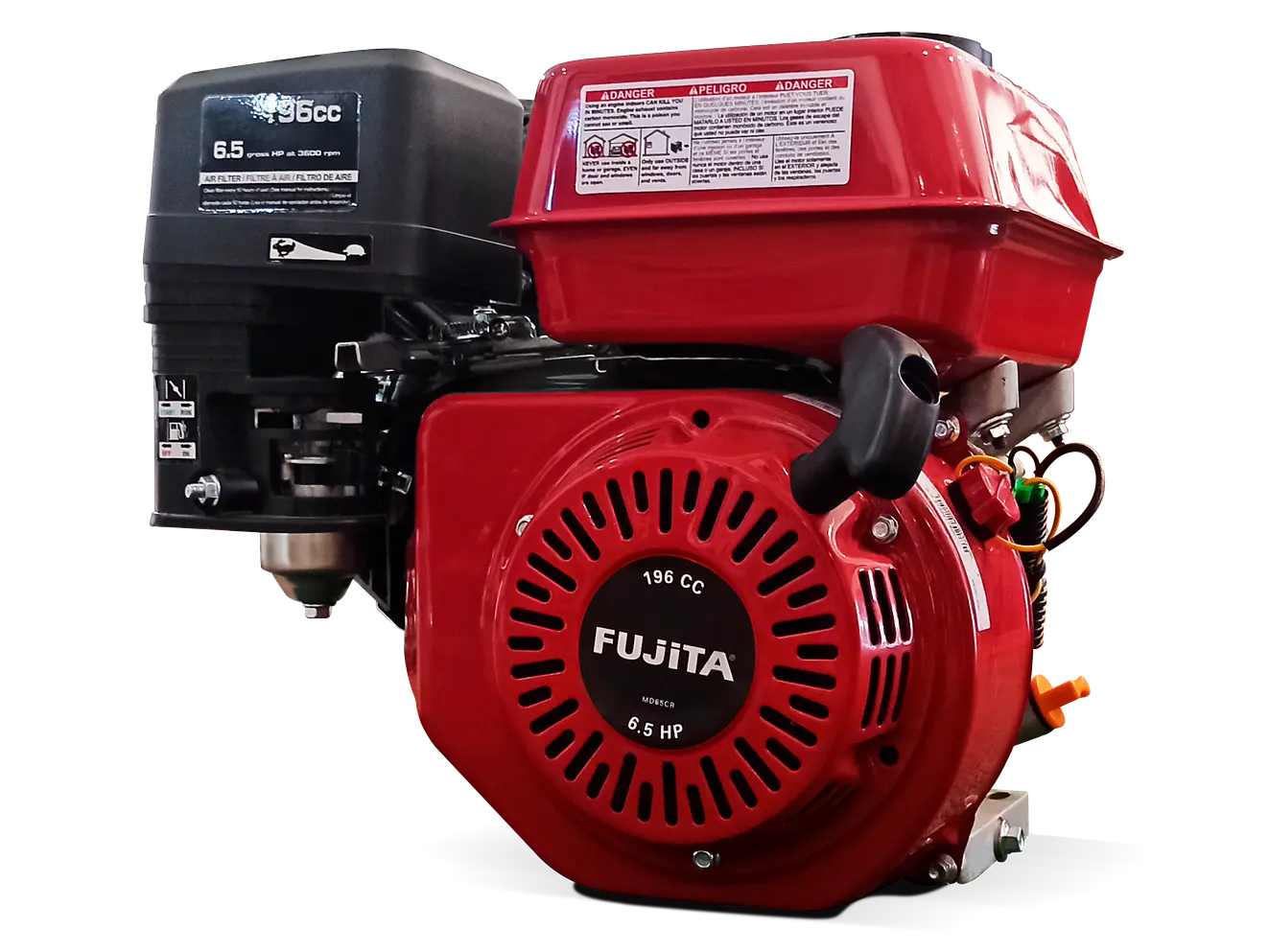 Motor a Gasolina Fujita MD65CR 6.5HP 196cc 4 Tiempos Eje Rosca - Foto 1 | aztools.co