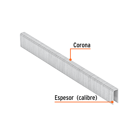 GRANEU-1/4-13 Grapas para grapadora neumática ENEU-1/4, 13mm, 5,000 pzas TRUPER 18270