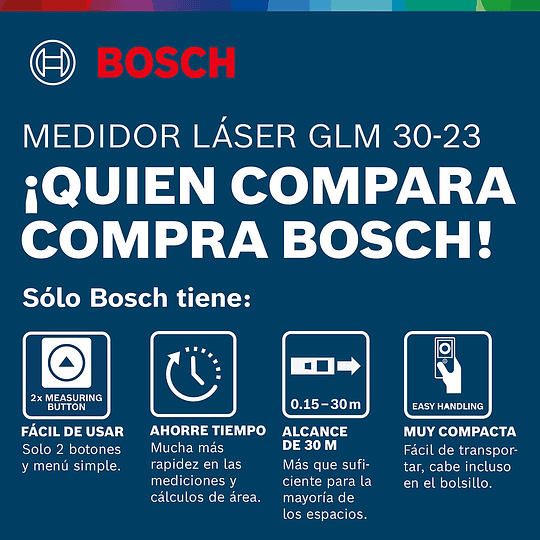 Medidor Láser Bosch GLM 30-23