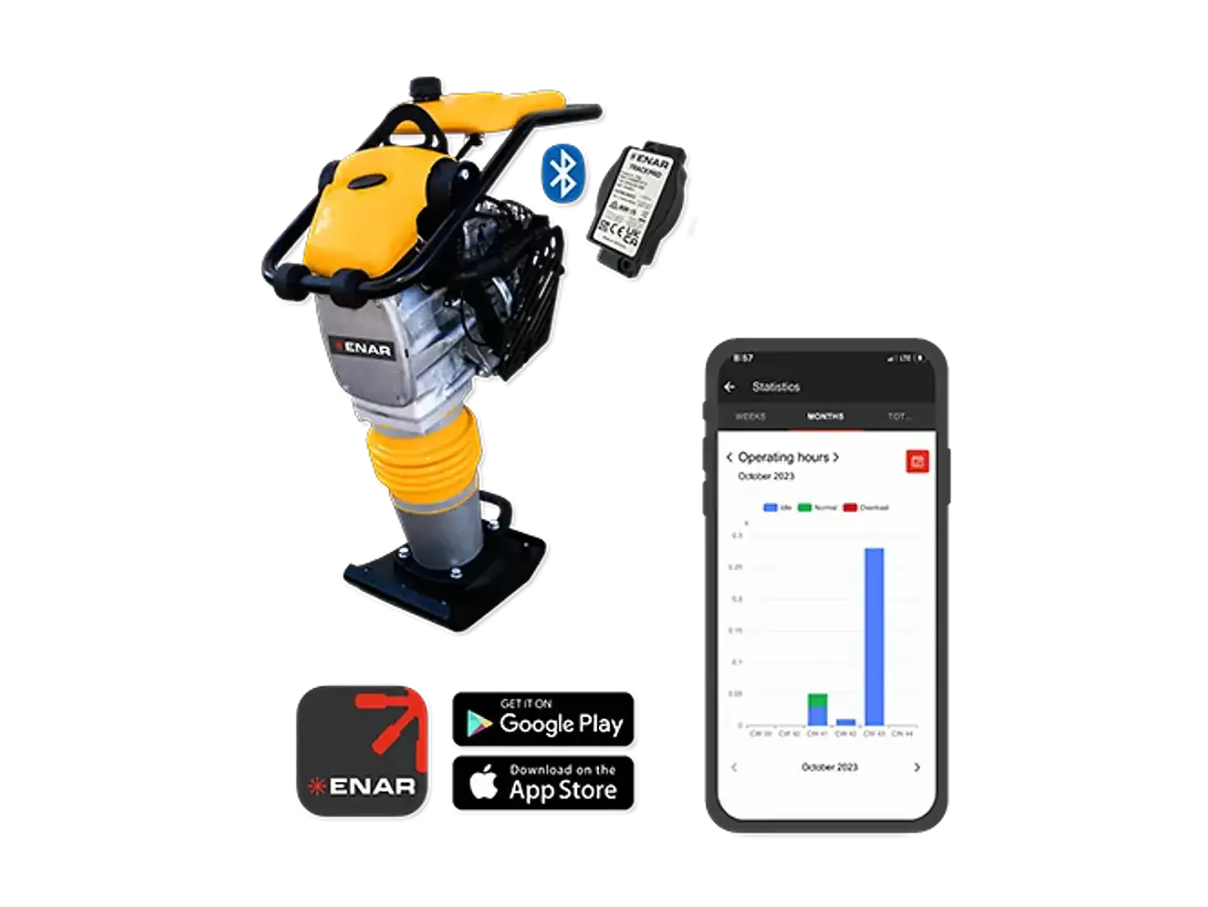 Apisonador Canguro ENAR PH80ydb - Motor Diésel con TrackPro - Foto 2 | aztools.co